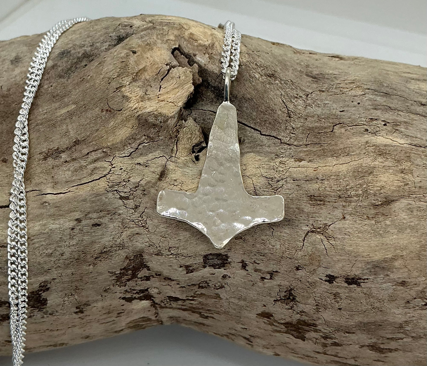 Hammered Thors hammer pendant