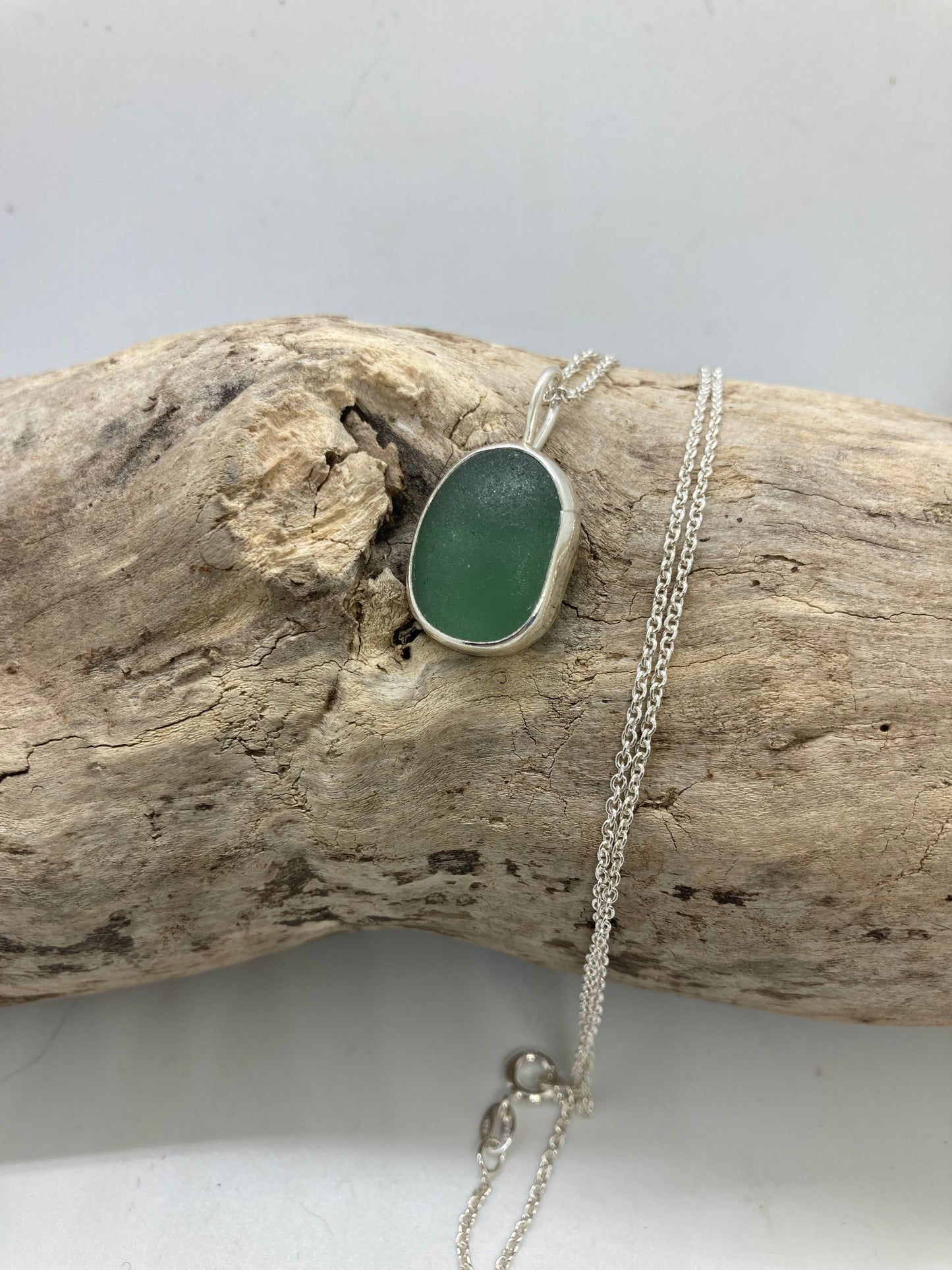 Mediterranean sea glass pendant