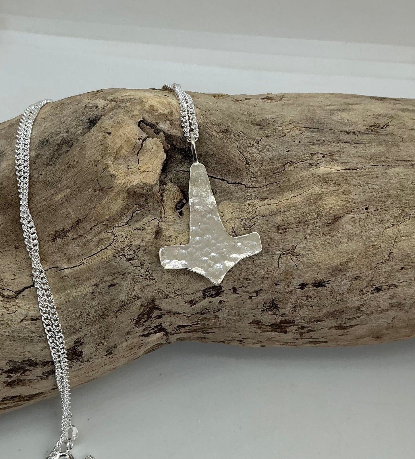 Hammered Thors hammer pendant