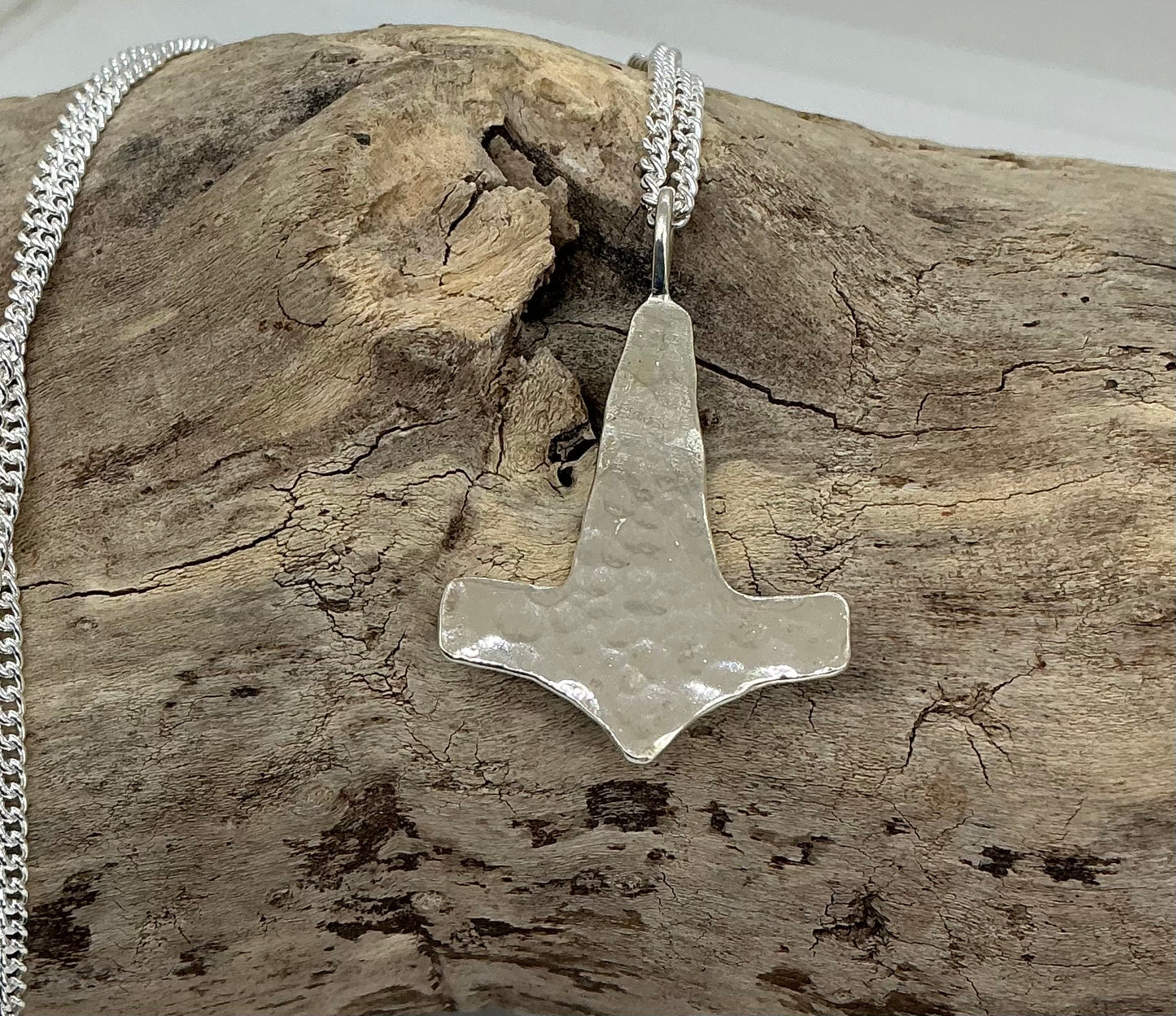 Hammered Thors hammer pendant