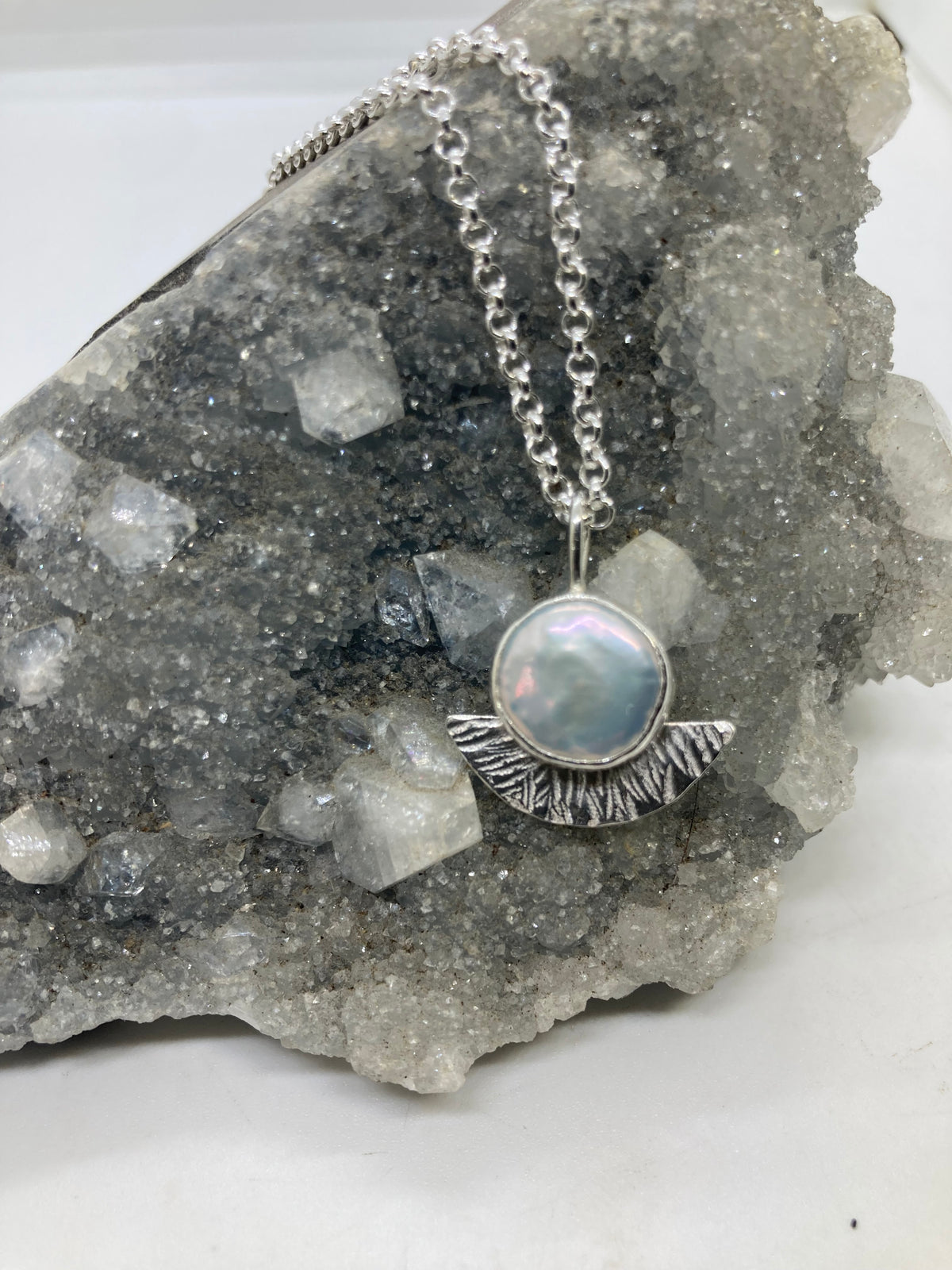 Pearl Sterling silver pendant