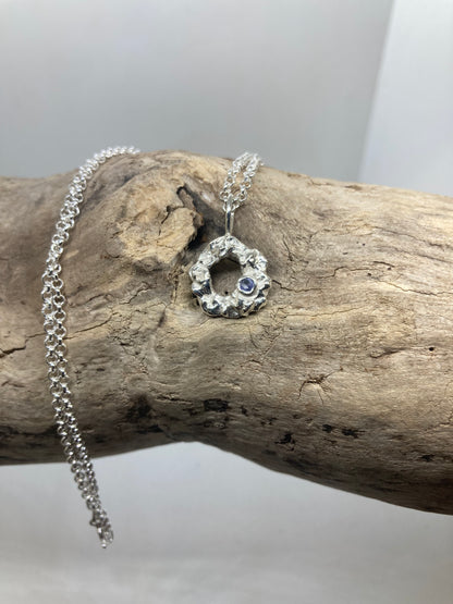 Tanzanite molten pendant