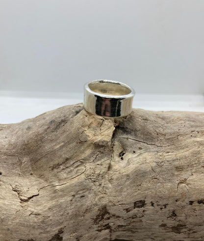 Chunky sterling silver ring UK size M