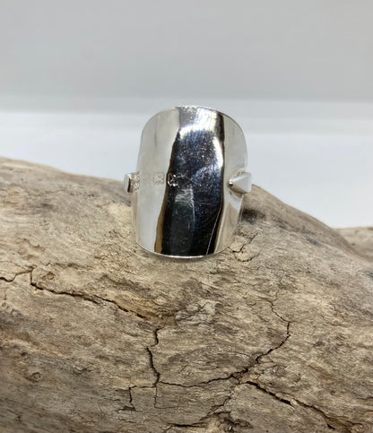 Coffee spoon ring UK size L