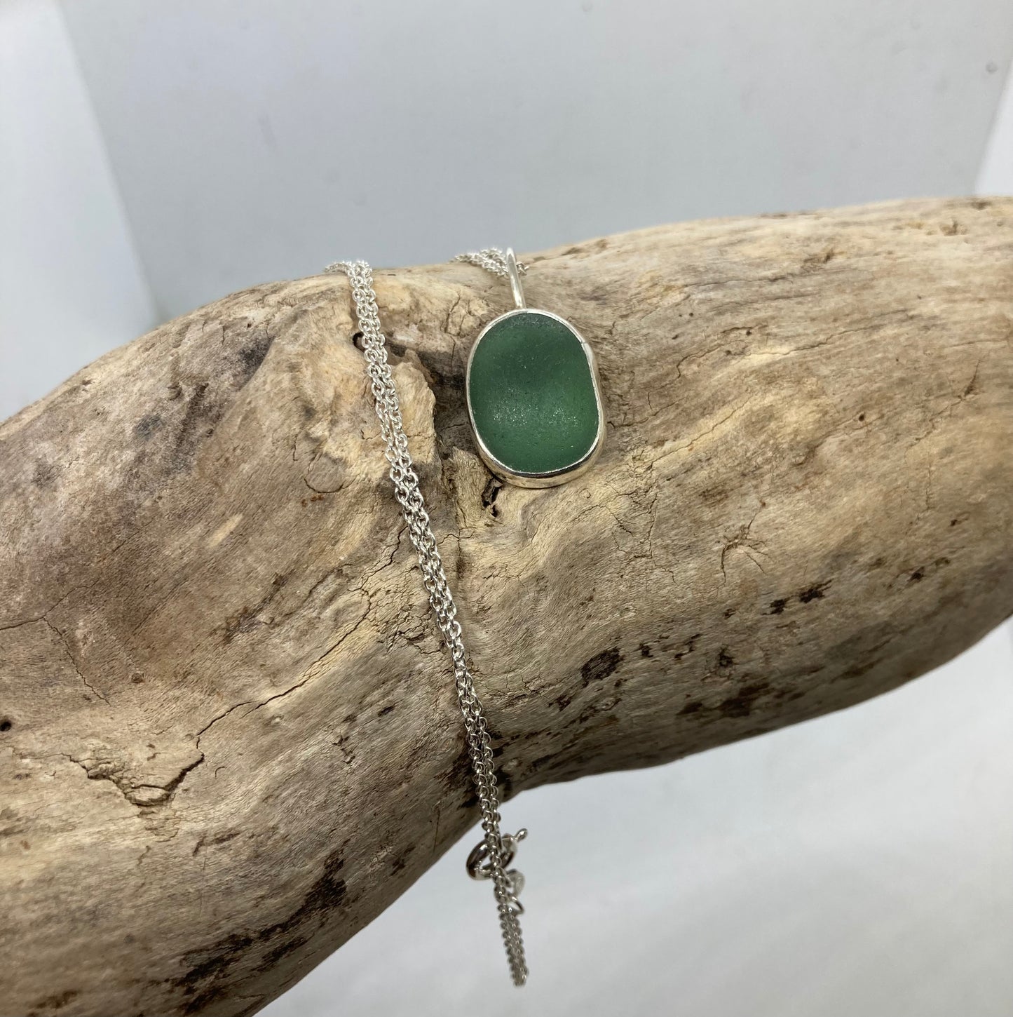 Mediterranean sea glass pendant