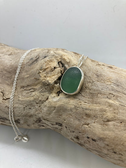 Mediterranean sea glass pendant