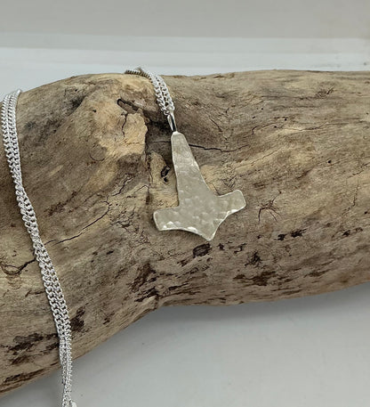 Hammered Thors hammer pendant