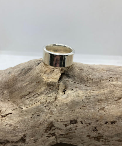 Chunky sterling silver ring UK size M