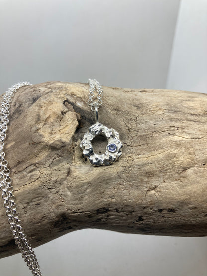 Tanzanite molten pendant