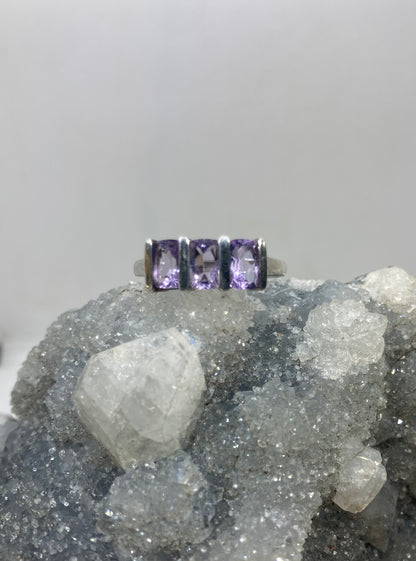 Preloved Amethyst Sterling Silver Ring – UK Size N½