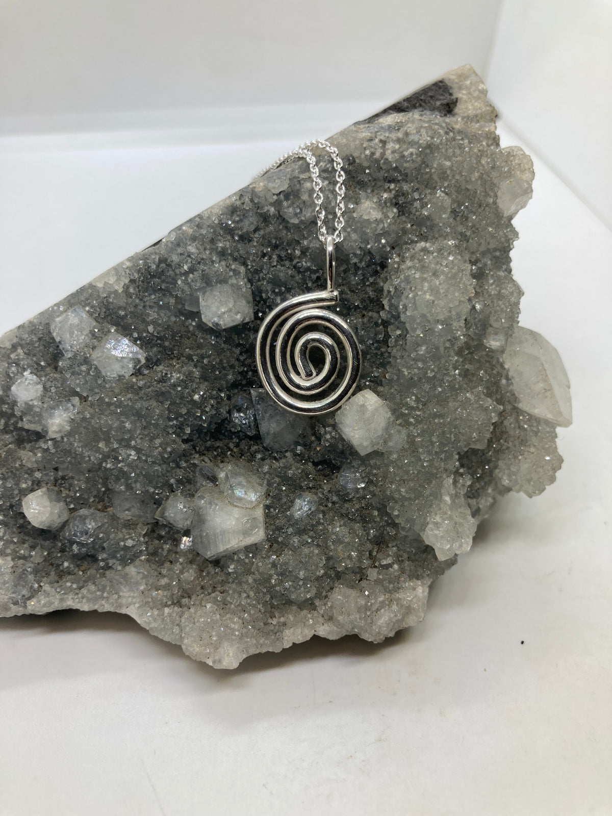Sterling silver spiral pendant