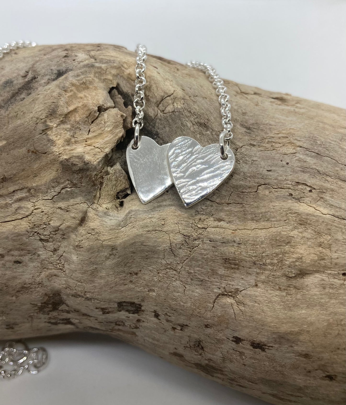 Double heart pendant