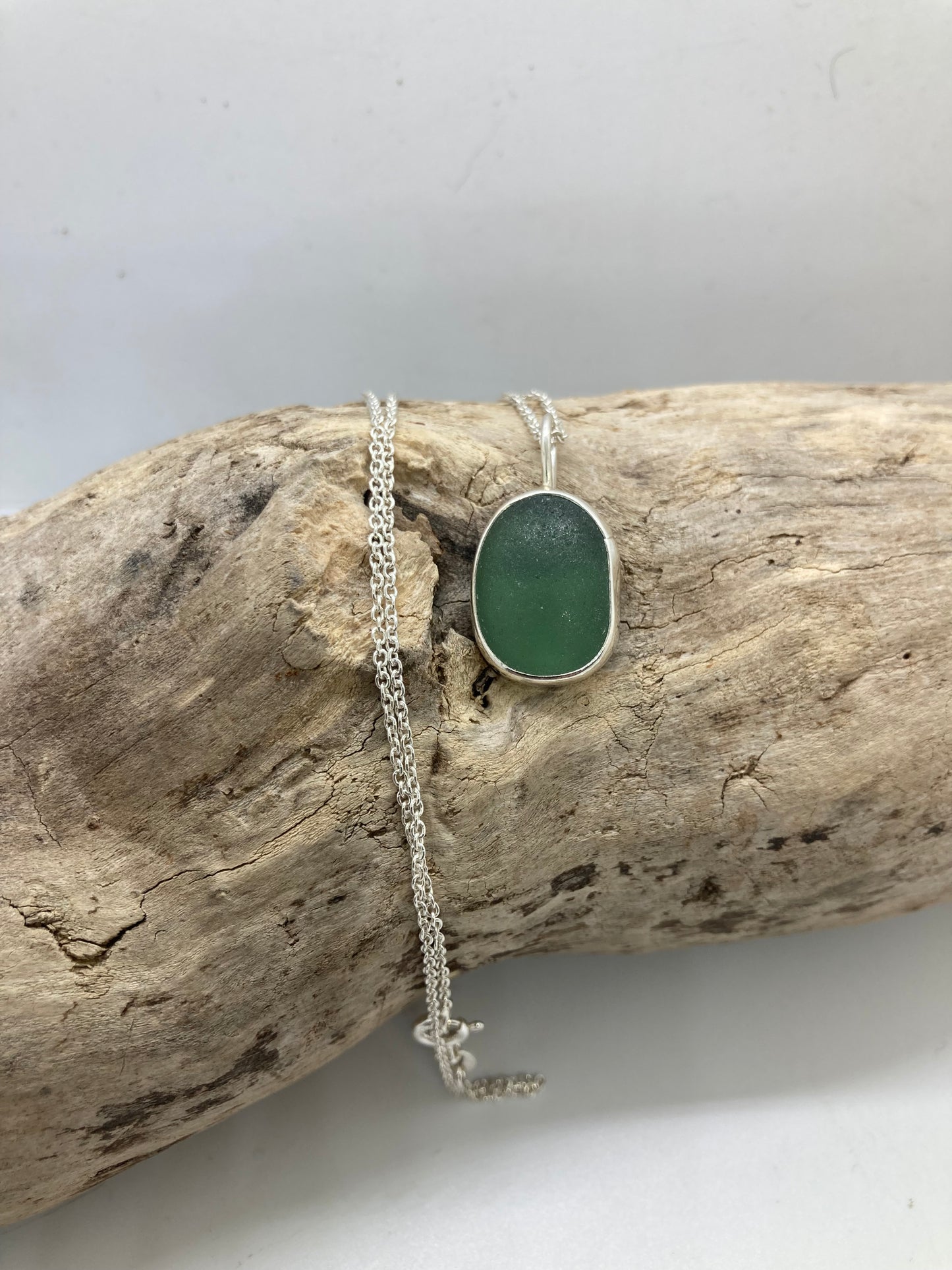 Mediterranean sea glass pendant
