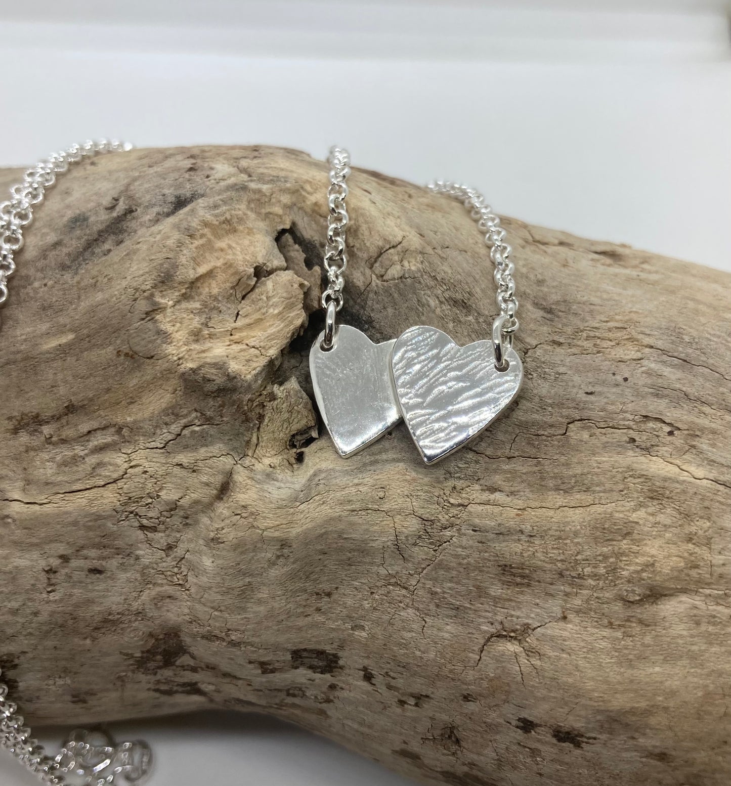 Double heart pendant
