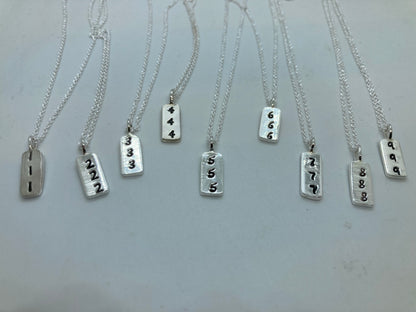 Angel number pendants