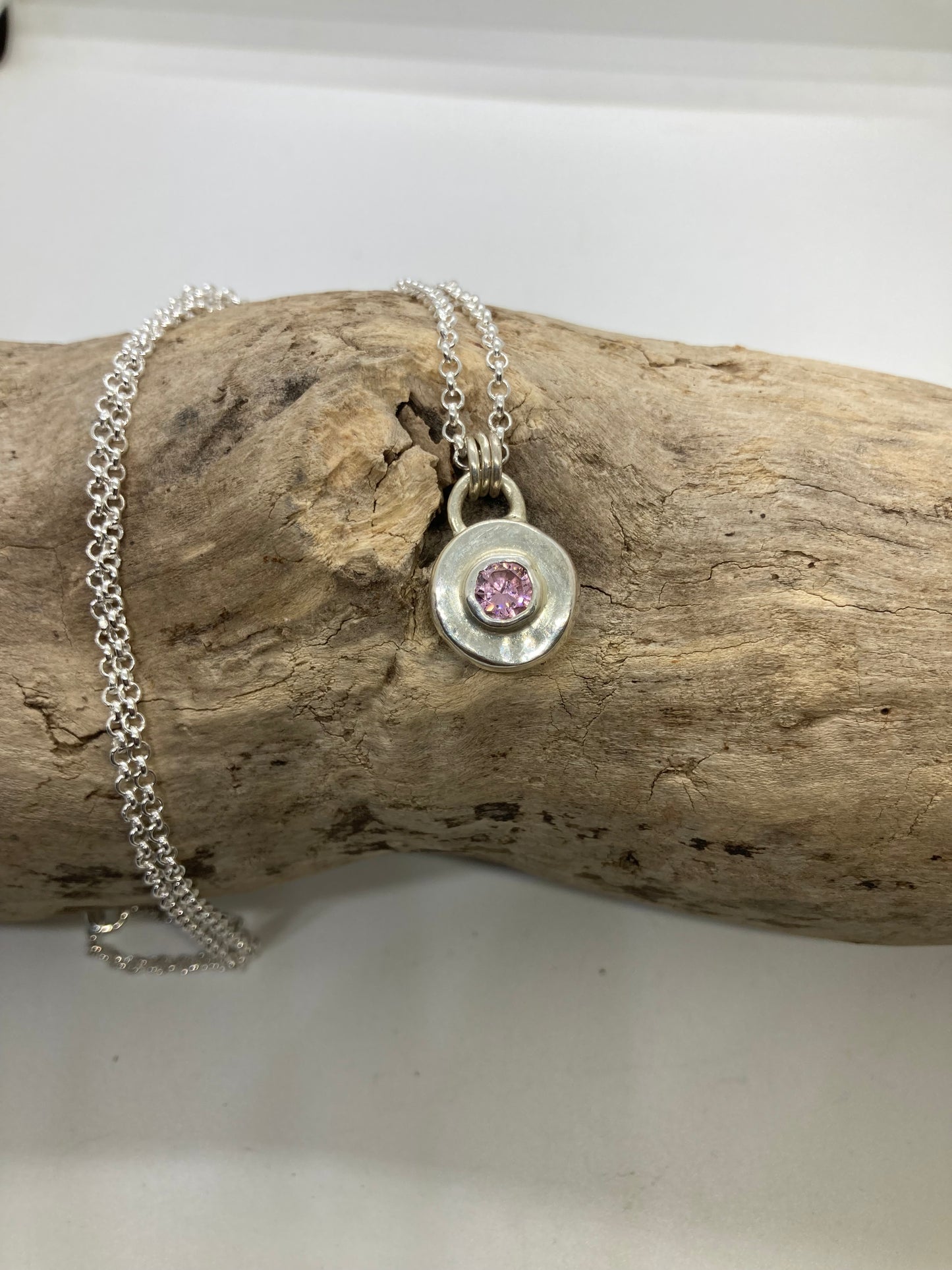 Pink Cubic Zirconia pendant