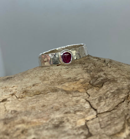 Dimpled Ruby band UK size S