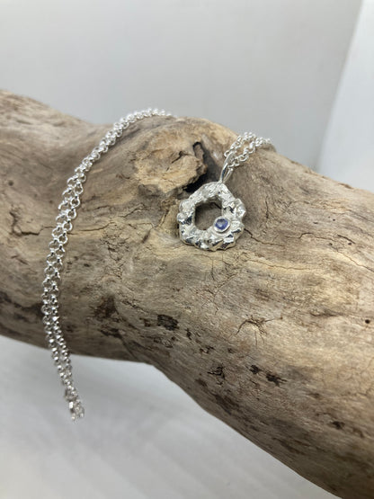 Tanzanite molten pendant