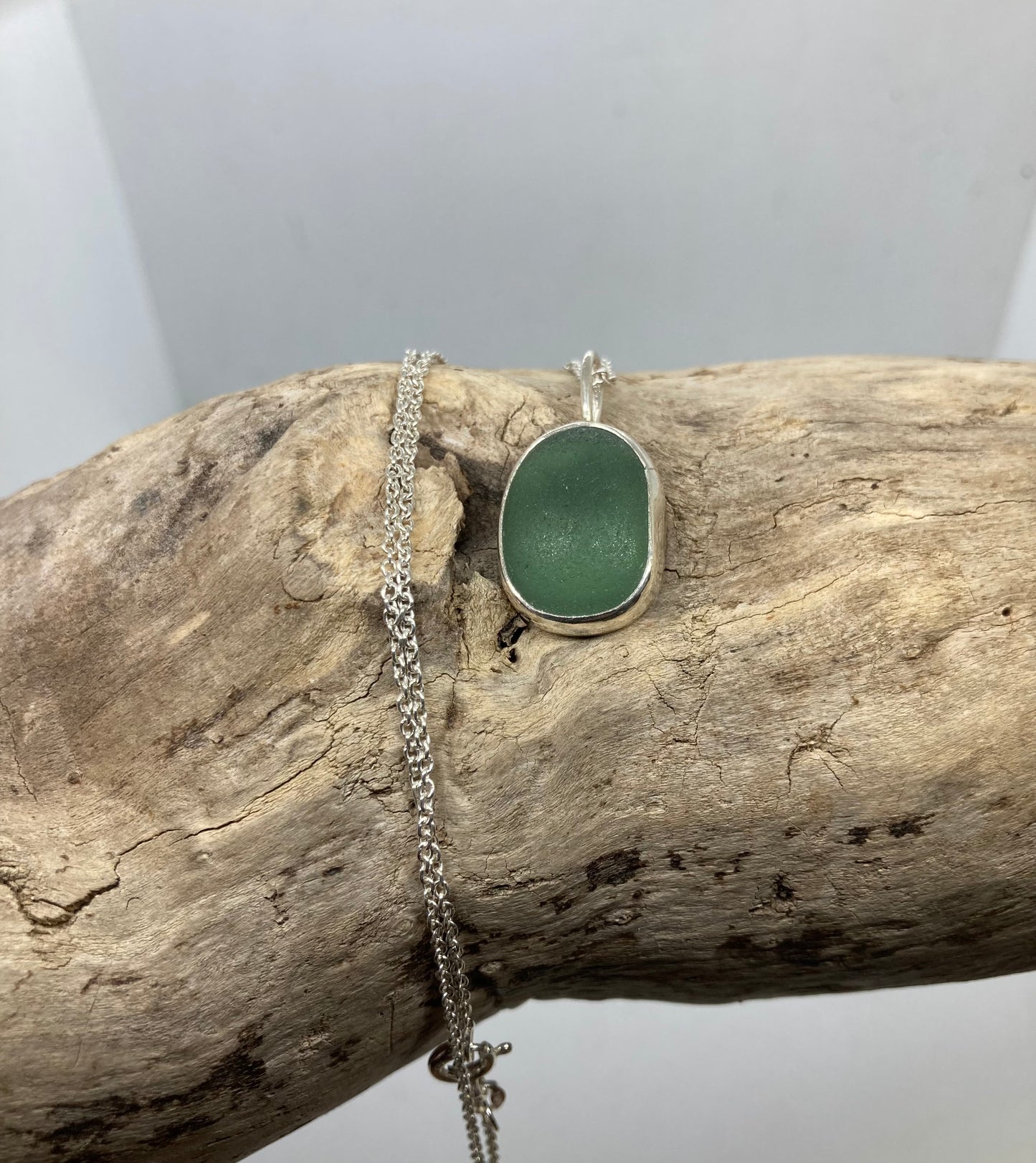 Mediterranean sea glass pendant