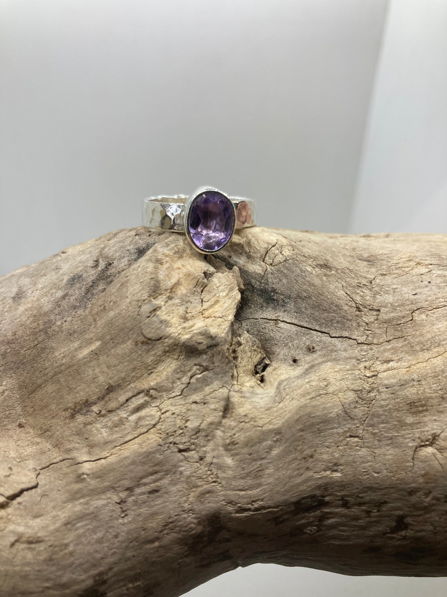 Juicy Amethyst sterling silver ring UK size N