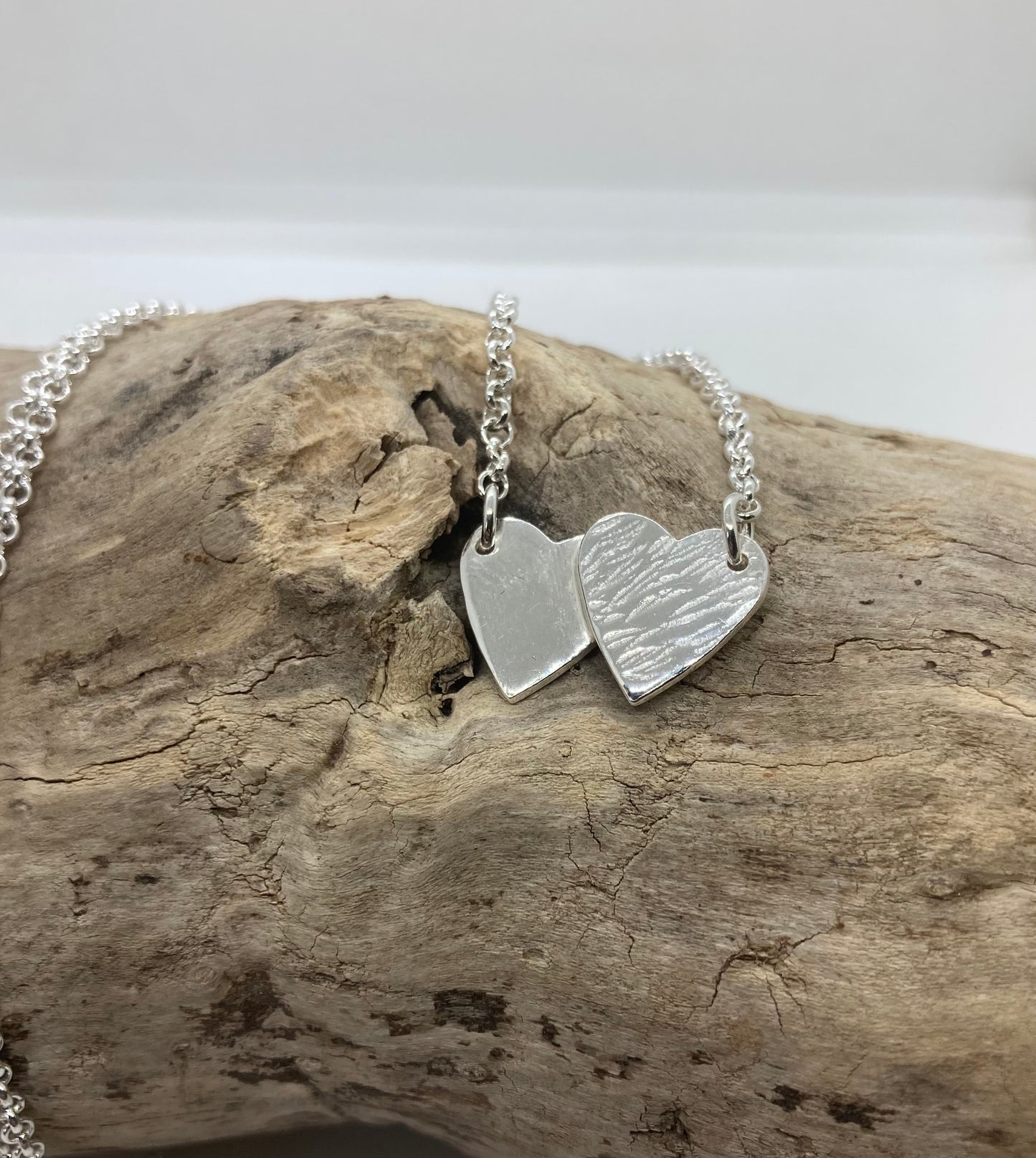 Double heart pendant