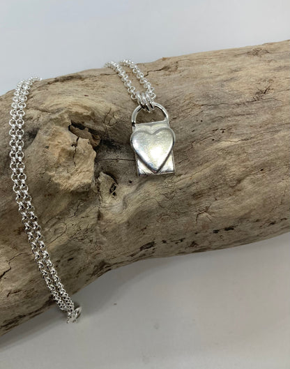 Heart lock pendant