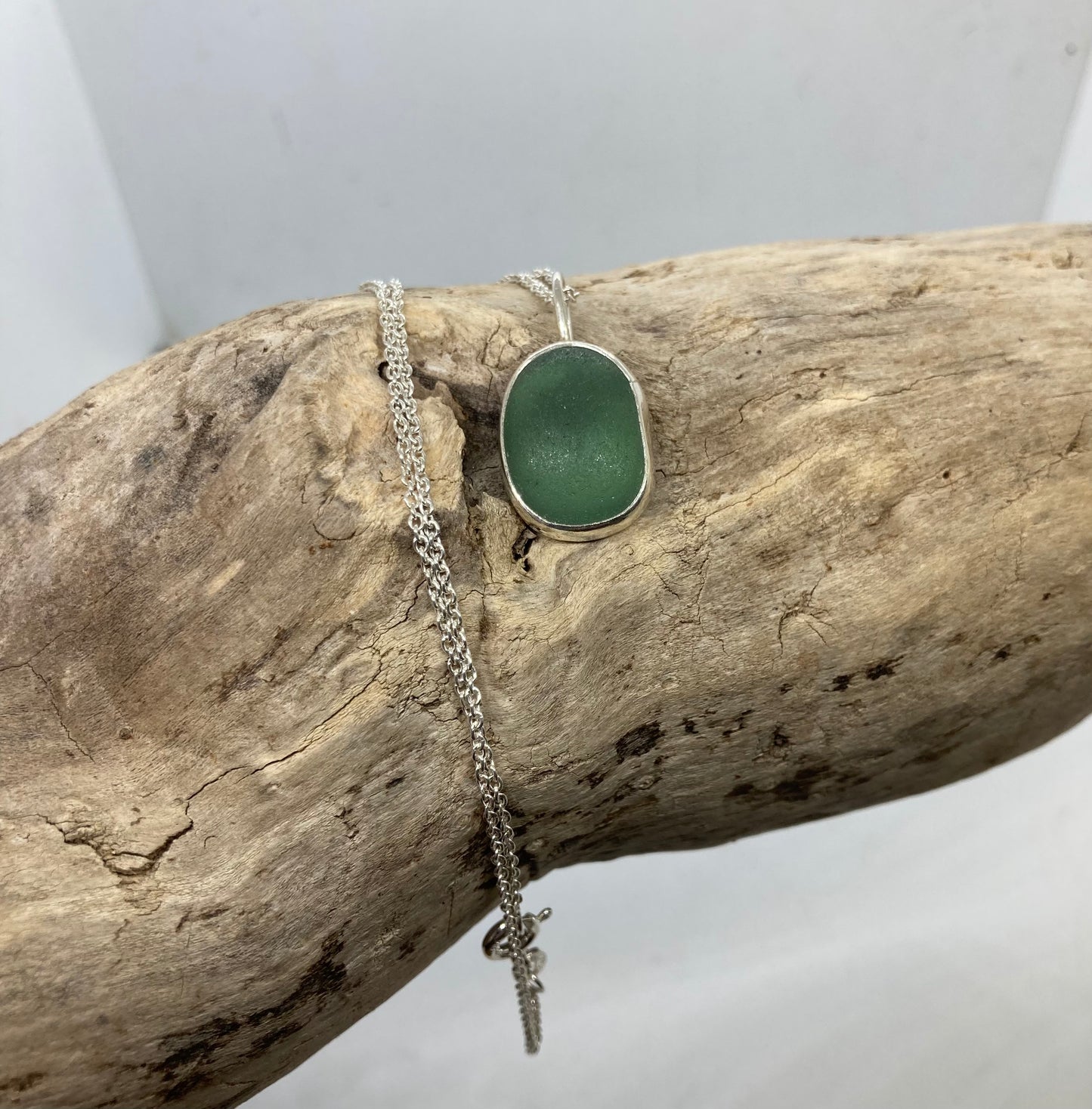 Mediterranean sea glass pendant