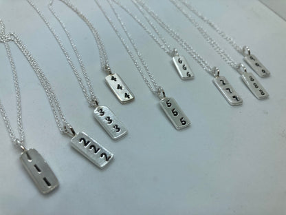 Angel number pendants