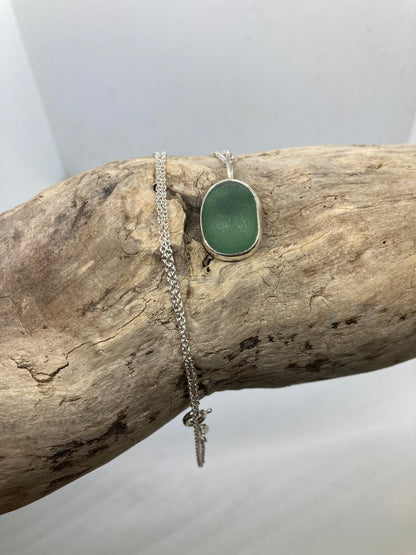 Mediterranean sea glass pendant