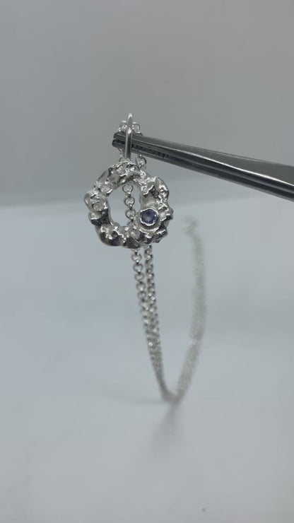 Tanzanite molten pendant