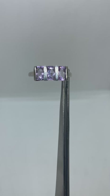 Preloved Amethyst Sterling Silver Ring – UK Size N½